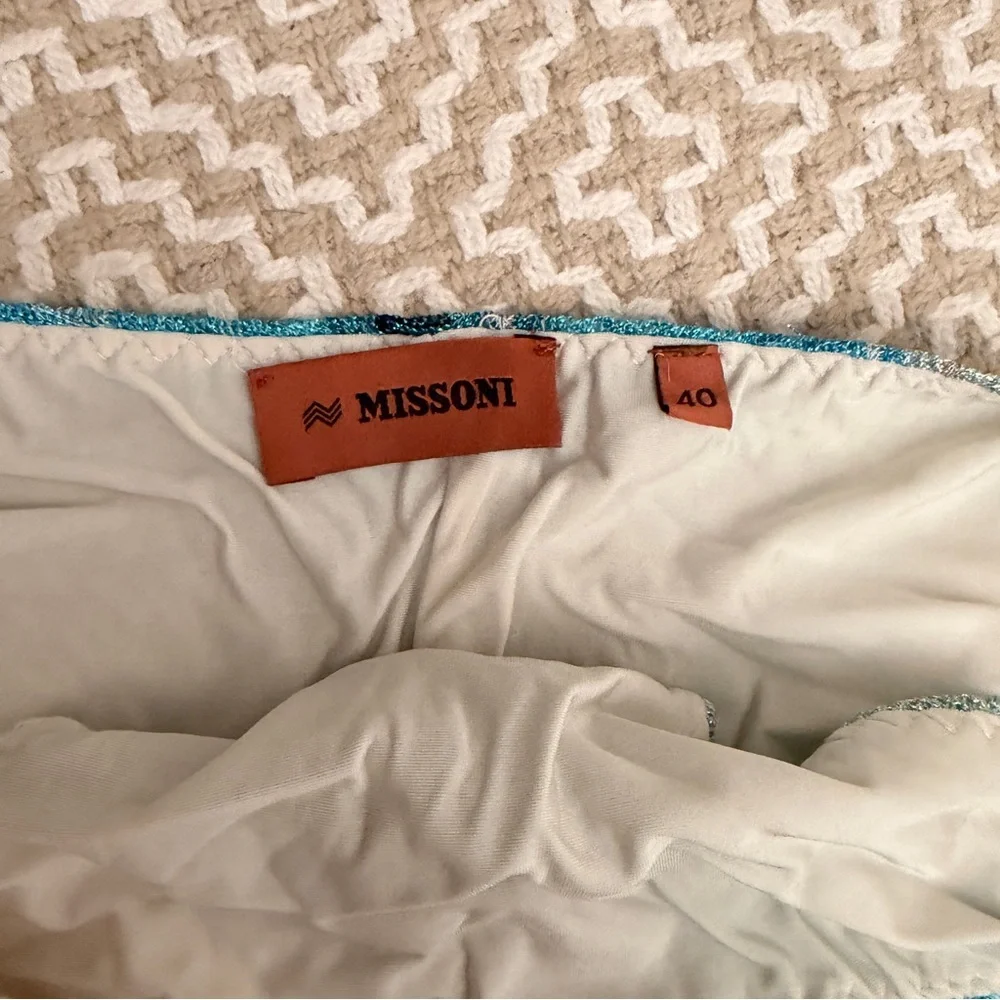 Missoni monospalla One-Shoulder Blue and White Swim Set - Picture 6 of 6